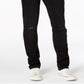 Calça jeans masculina American Rag com perna reta e ajuste slim, preta, tamanho 34x30