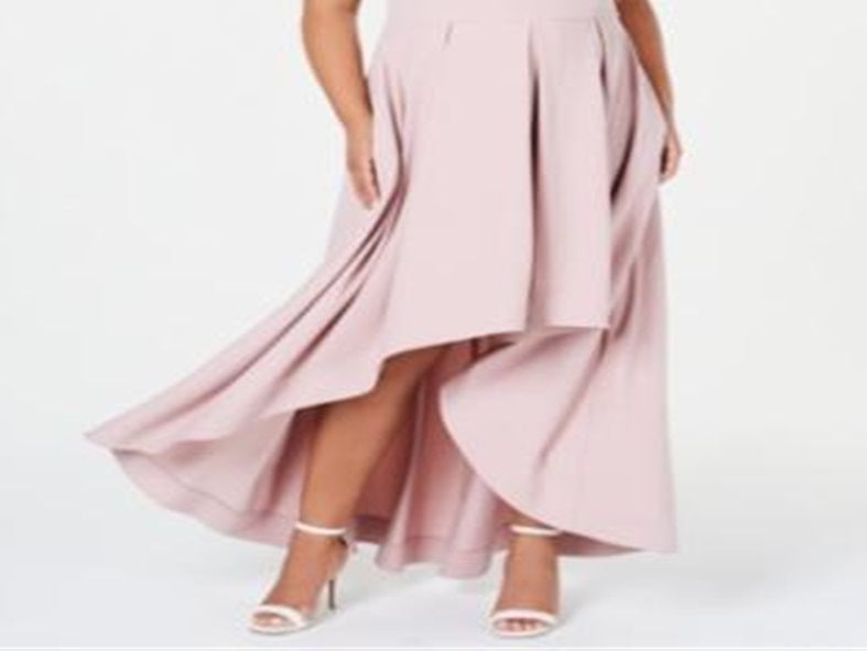 Vestido formal maxi hi-lo sem mangas feminino sem palavras, roxo, tamanho 20