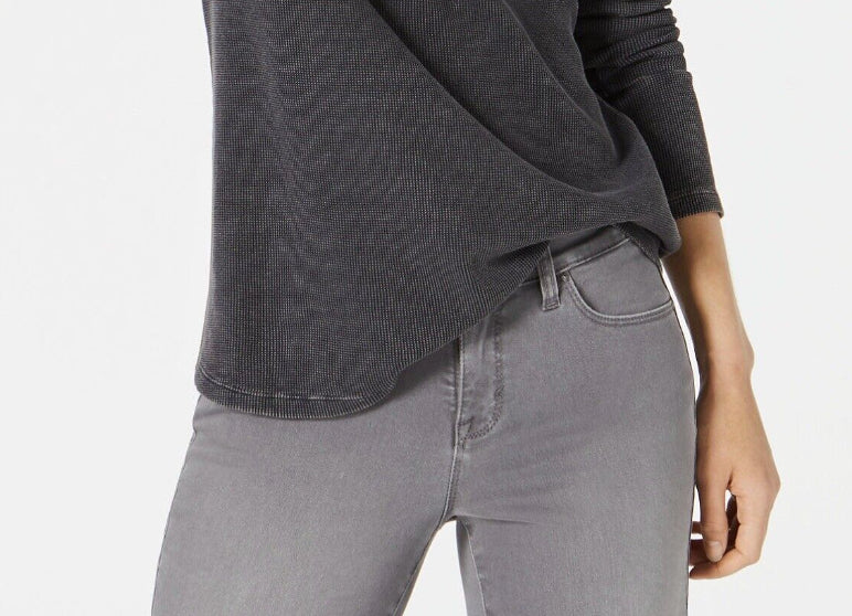 Blusa térmica feminina de algodão com decote dividido, cinza, tamanho XX-G