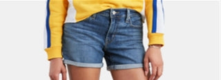 Levi's Women's Mid Length Shorts Blue Size 27