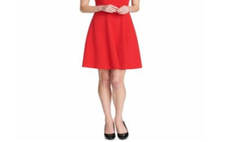 Vestido feminino Tommy Hilfiger sem mangas na altura do joelho, tamanho 8, vermelho