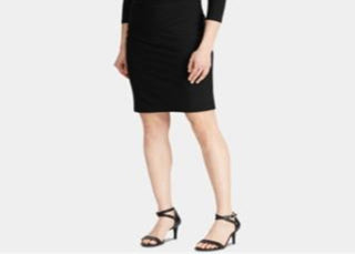 Vestido Ralph Lauren Feminino Manga 3/4 Manga Caída Preto Tamanho 0