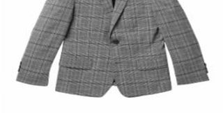 Tommy Hilfiger Big Boy's Stretch Windowpane Plaid Suit Jacket Preto Tamanho 10
