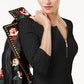 INC International Concepts Feminino Zip Henley Preto Tamanho Pequeno S