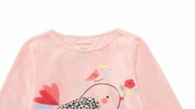 Camiseta infantil First Impressions de algodão manga comprida para bebês meninas, tamanho 18 meses, rosa