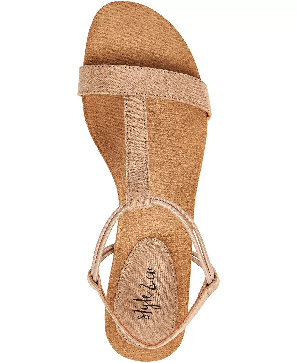 Sandália feminina Mulan Tan Wedge, tamanho 7 M, estilo &amp; co