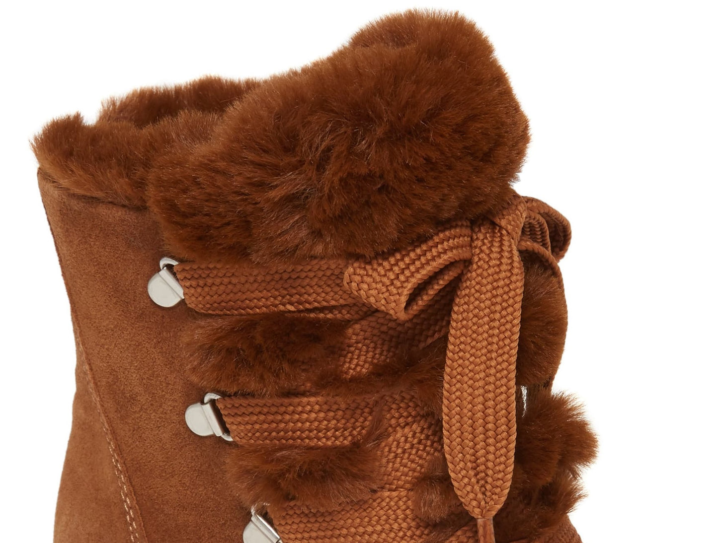 Botas de tênis femininas Steve Madden Wharton com forro de pele sintética, marrom, tamanho 7 M