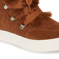 Botas de tênis femininas Steve Madden Wharton com forro de pele sintética, marrom, tamanho 7 M