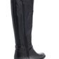 Botas de montaria femininas Guss Haydin de couro sintético até o joelho, pretas, tamanho 7,5 M