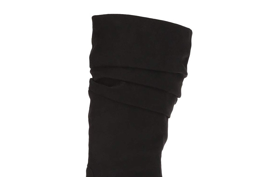 Bota feminina Jessica Simpson LYNDY 2 em camurça preta, tamanho 9,5 m