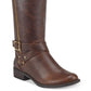 Guss Haydin Almond Toe Knee High Fashion Marrom Tamanho 9 MW Feminino