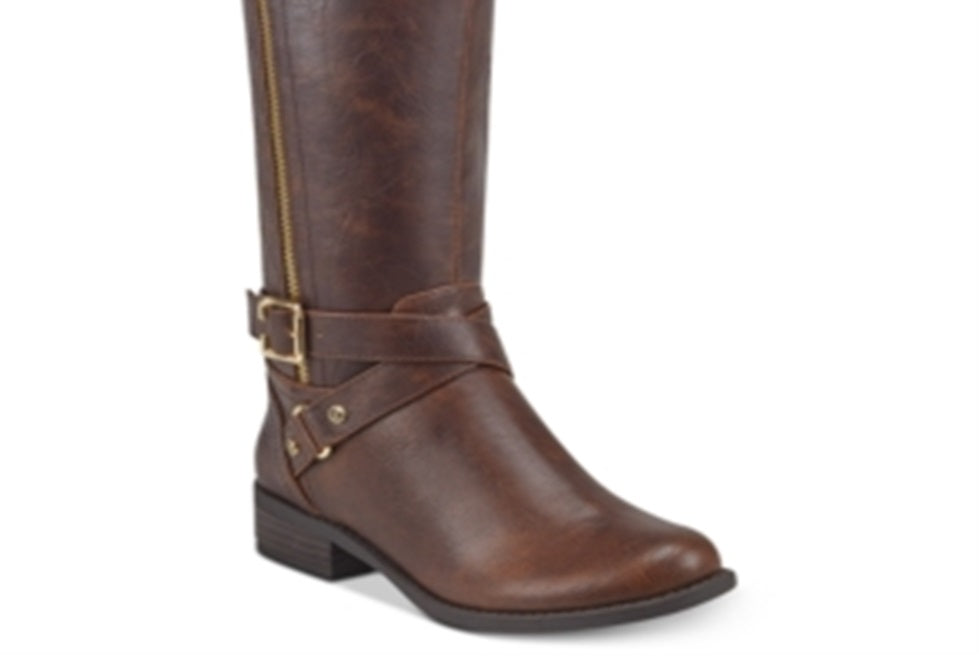 Guss Haydin Almond Toe Knee High Fashion Marrom Tamanho 9 MW Feminino