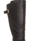 Botas de montaria femininas Thalia Sodi Vada bico redondo até o joelho, pretas, tamanho 7,5 W-WC