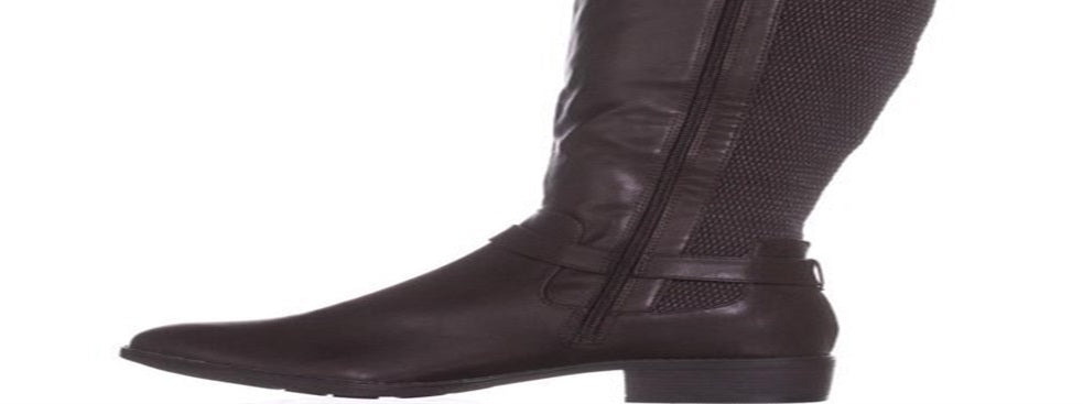 Estilo &amp; Co Feminino Luciaa Almond Toe Joelho Alto Moda Preto Tamanho 6,5 M