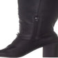 Botas femininas Madden Girl Edrea Almond Toe High Fashion, pretas, tamanho 8 M