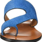 Sandálias femininas Kenneth Cole Palm, azuis, tamanho 8 M