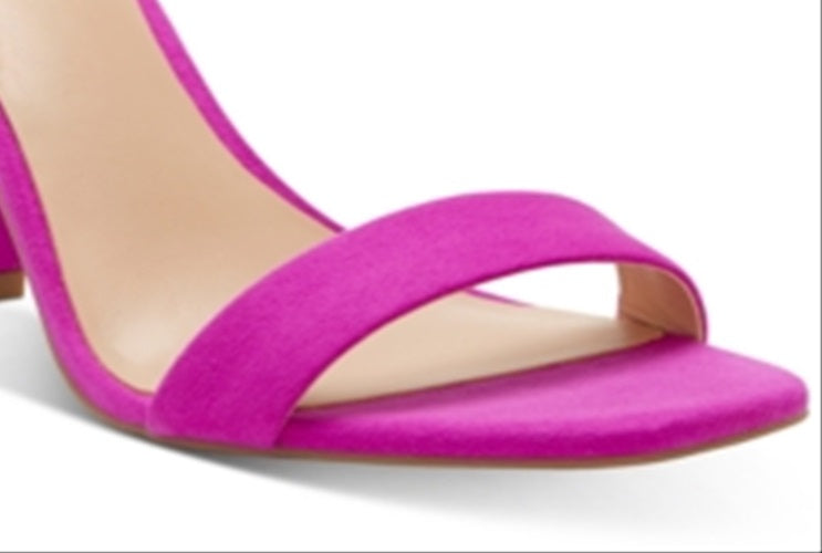 Sandálias sociais femininas INC International Concepts Lexini Microsuede com tira no tornozelo, roxas, tamanho 9, médio