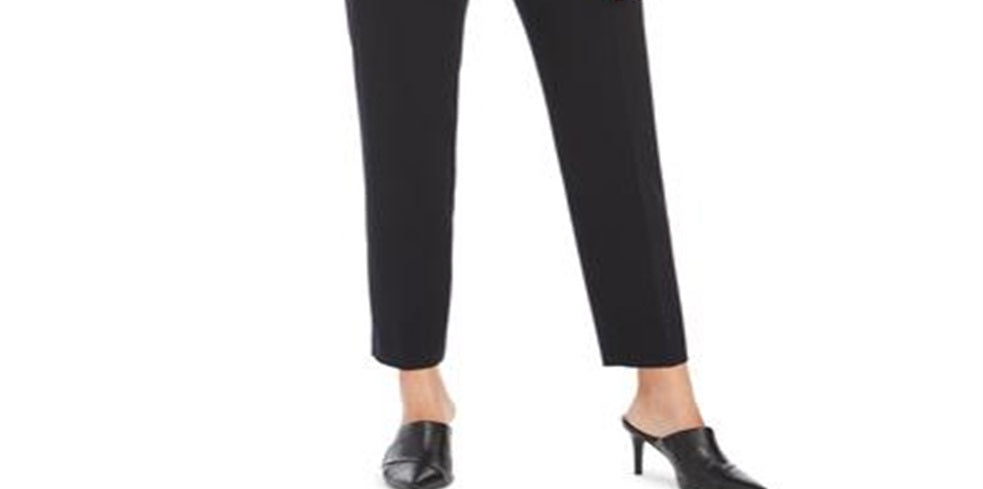 Calça social Calvin Klein Highline Slim Straight Leg Feminina Azul Tamanho 12