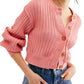 Cardigan feminino All Yours da Free People, rosa, tamanho médio