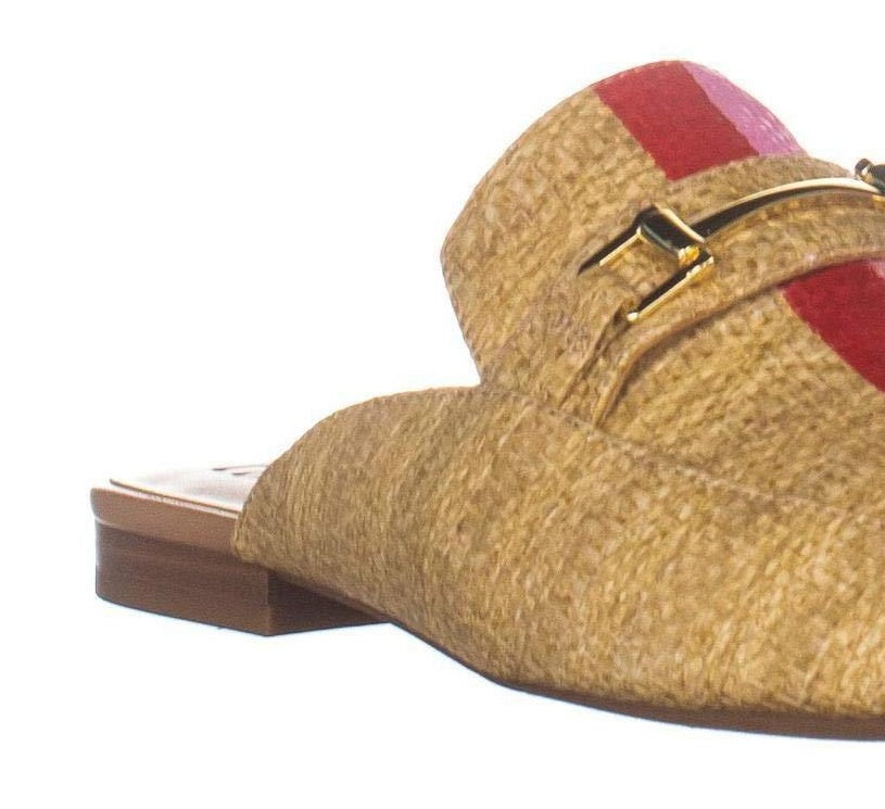 Mules femininas fechadas Gannie21 da INC International Concepts, cor palha, marrom natural, tamanho 6 M
