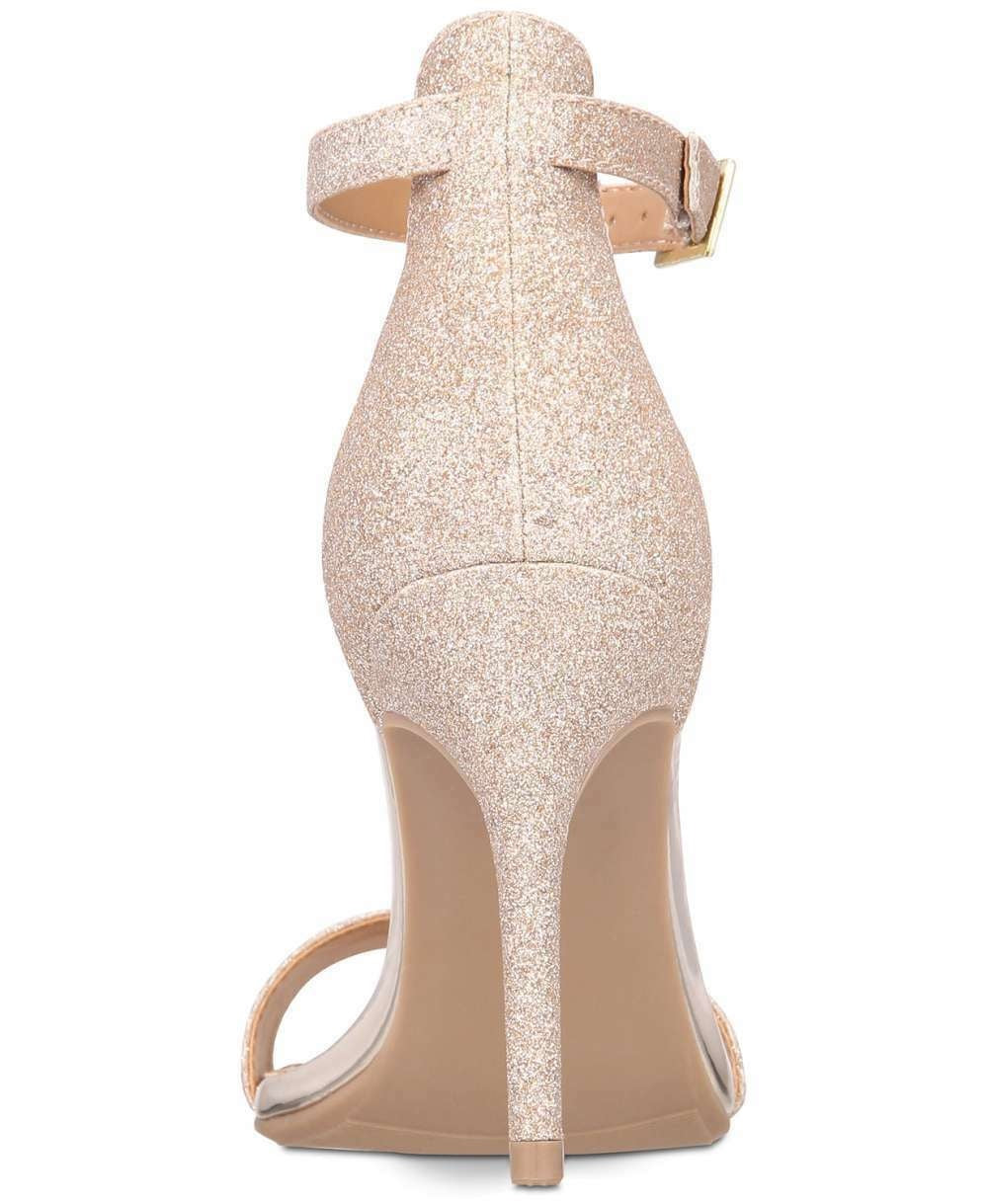 Material Girl Blaire Fabric Feminino Biqueira Aberta Tira no Tornozelo Clássico Sapatos Dourados Tamanho 9 M