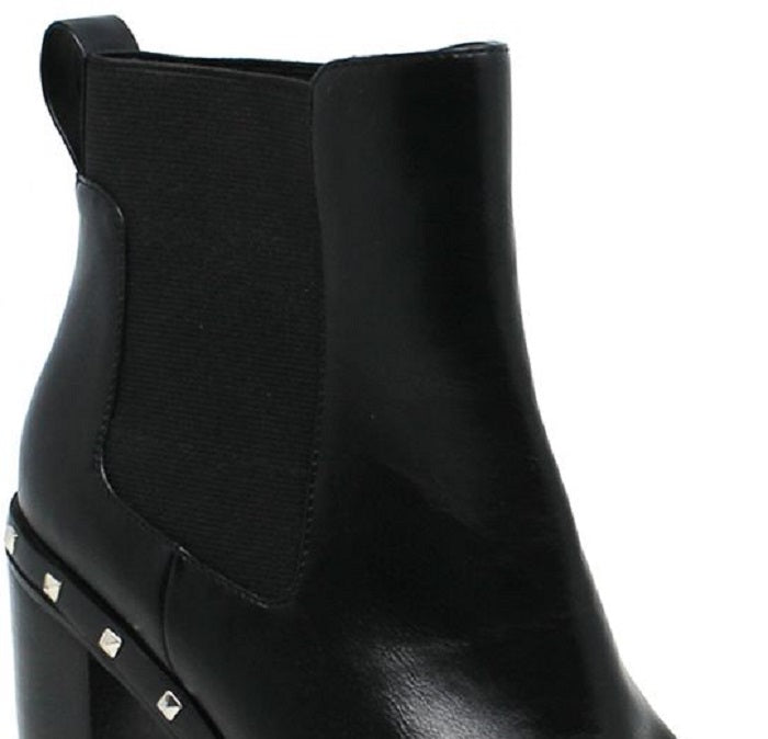 Botas femininas Charles By Charles David Dodger com tachas e bico fino, pretas, tamanho 9,5