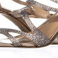 Sandálias femininas com tiras metálicas sintéticas INC International Concepts, marrom, tamanho 10 M