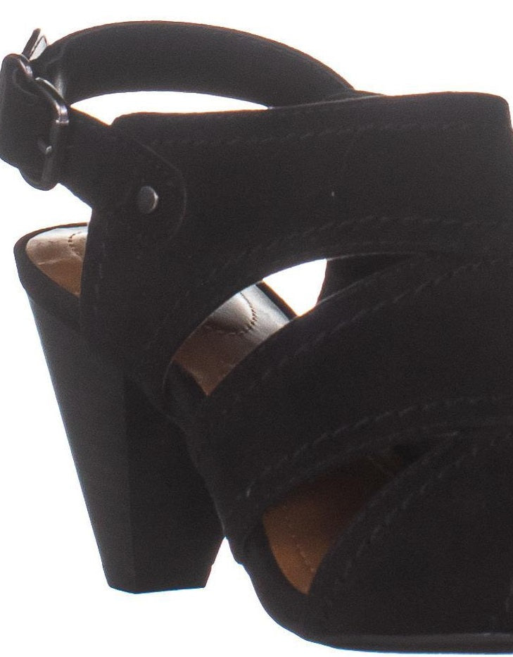 Sandálias Hosper Slingback SC35 Femininas Pretas Tamanho 6,5 M