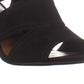 Sandálias Hosper Slingback SC35 Femininas Pretas Tamanho 6,5 M
