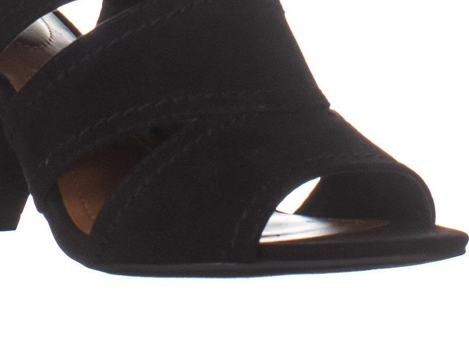 Sandálias Hosper Slingback SC35 Femininas Pretas Tamanho 6,5 M