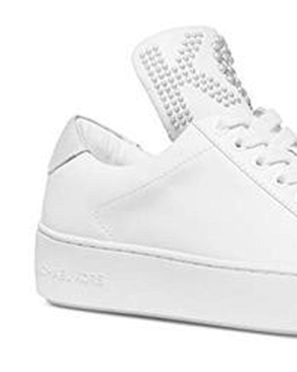 Michael Kors Mindy Couro Feminino Cano Baixo Renda Branco Óptico Tamanho 6,5