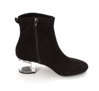 Bar III Women's Lacy Sock Booties Shoes Black-Silver 5.5M