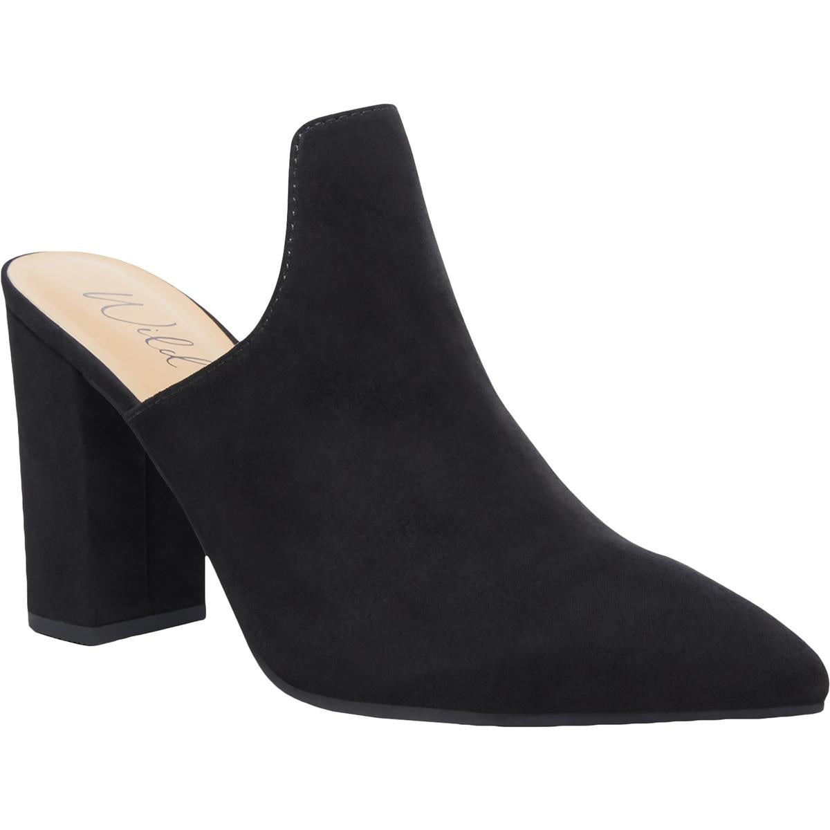 Sapatos femininos Wild Pair Carlita Mules pretos tamanho 10M