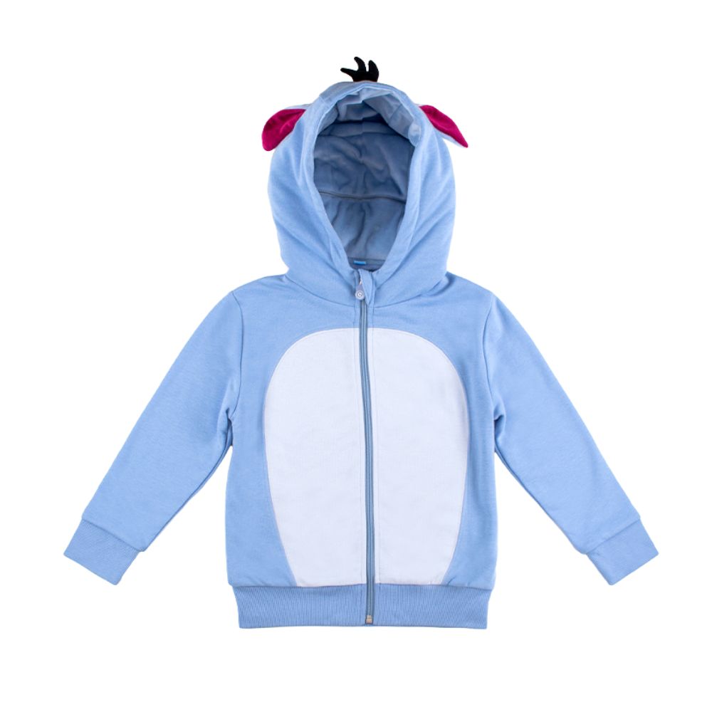 Cubcoats Eeyore 2 em 1 Transformador Clássico com Moletom com Zíper e Pelúcia Macia Azul Unissex