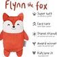 Camiseta infantil 2 em 1 Flynn the Fox da Cubcoats, tamanho 4-5, laranja