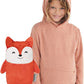 Cubcoats Flynn the Fox 2 em 1 Transformando Pulôver com Moletom com Capuz e Pelúcia Macia Laranja