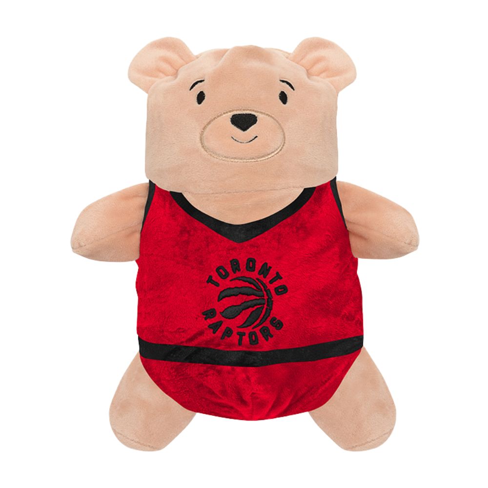 Cubcoats Boy's Preschool Toronto Raptors 2 em 1 com capuz transformador e zíper completo e pelúcia macia vermelha
