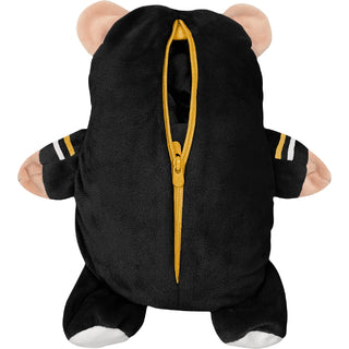 Cubcoat Kid's Toddler Preschool Boston Bruins 2 em 1 com capuz transformador e zíper completo e pelúcia macia, preto