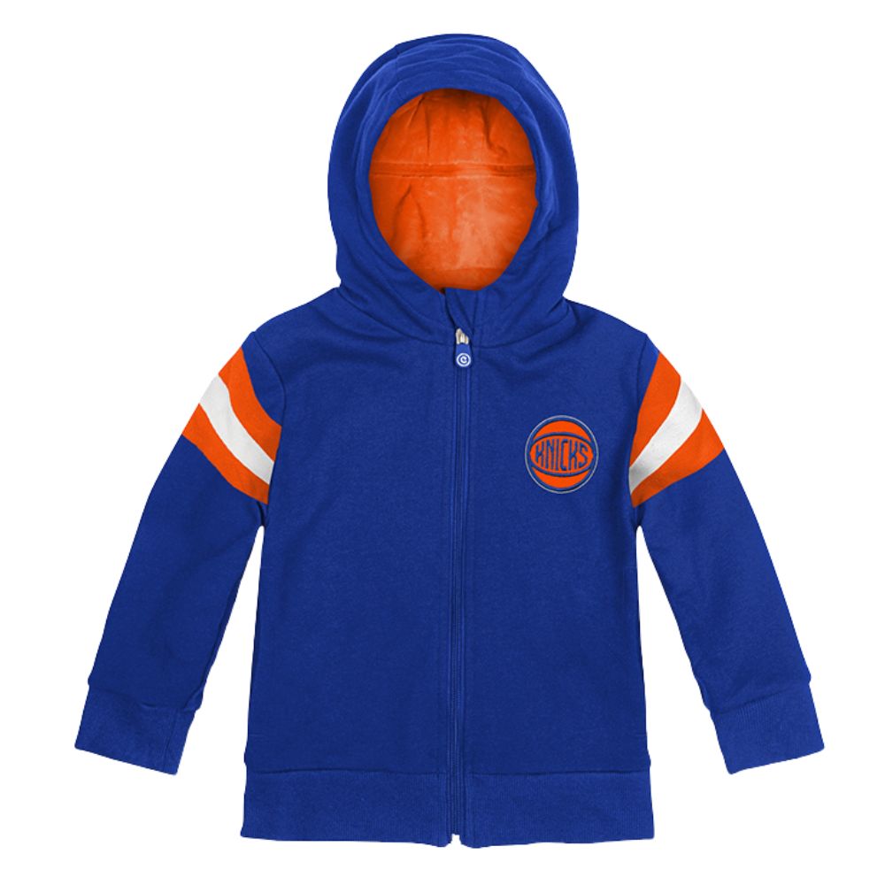 Cubcoat Kid's Toddler Preschool New York Knicks 2 em 1 com capuz transformador e zíper completo e pelúcia macia azul-marinho
