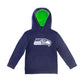 Moletom com capuz e pelúcia macios Cubcoats para meninos, Seattle Seahawks 2 em 1, tamanho 8, azul