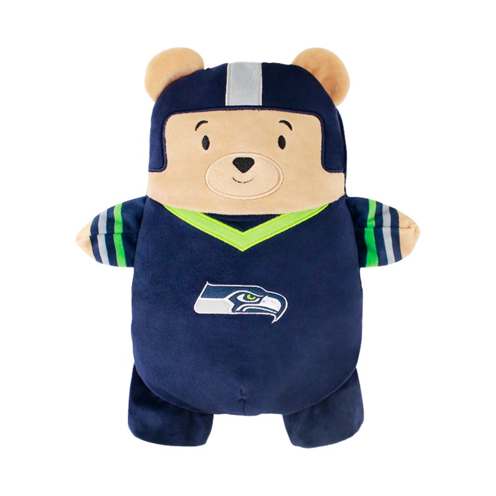 Cubcoats Menino Criança Seattle Seahawks 2 em 1 Transformando Moletom com Zíper Completo e Pelúcia Macia Azul Tamanho 2T