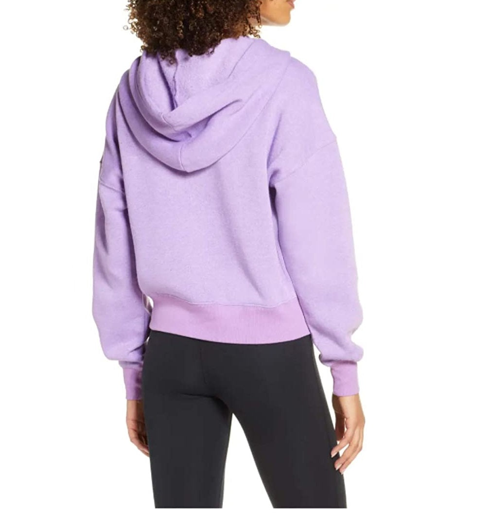 Moletom com capuz do Movimento Feminino Free People Believe It, roxo, tamanho pequeno