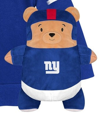Moletom com capuz e pelúcia macios Cubcoats New York Giants 2 em 1 para meninos