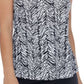 Top tankini com aro estampado Eye of the Tiger feminino Island Escape, preto, tamanho 12