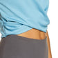 Camiseta de treino Nike Dry Crop Twist feminina, azul, tamanho pequeno