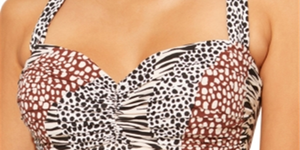 Biquíni com aro estampado Bleu Rod Beattie feminino, tamanho 38, DD