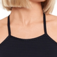 Salt+ Cove Top de maiô feminino elástico push up com babados texturizados e amarração ajustável com franzido e frente única, preto, tamanho médio