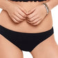 Calcinha de banho hipster texturizada com franzido Salt + Cove feminina, preta, tamanho pequeno