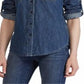 Camisa jeans feminina Ralph Lauren azul tamanho P