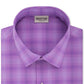 Camisa xadrez masculina Kenneth Cole Reaction Slim Fit com botões, roxa, tamanho 16x34-35